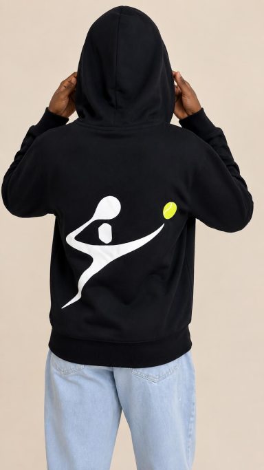Pull à Zip (Gilet) Noir - Arrière