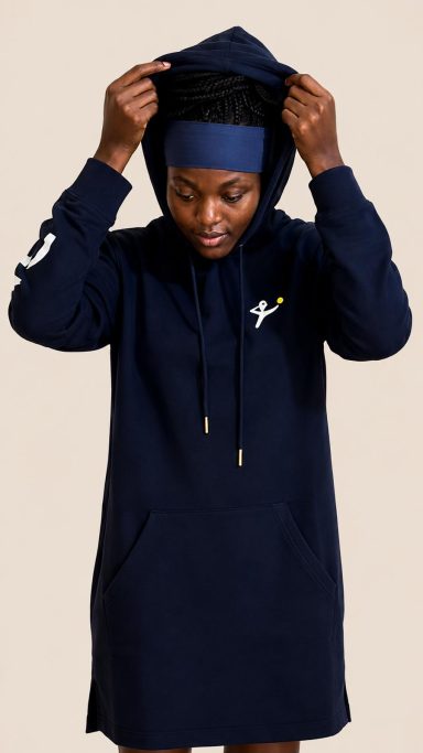 Pull Robe à Capuche - Bleu Nuit